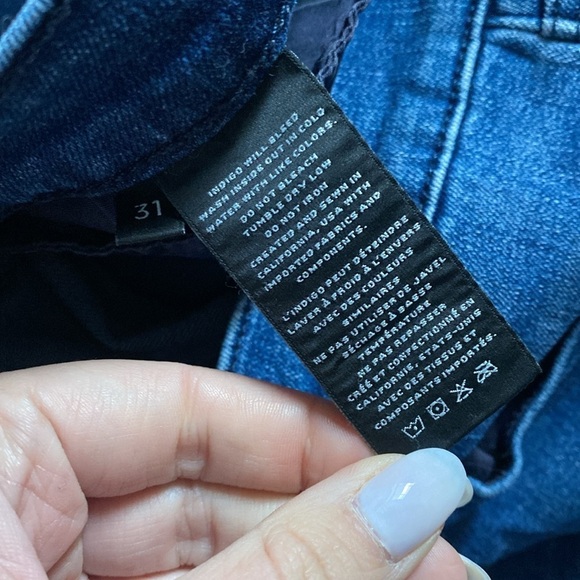 J Brand 620 Mid Rise Super Skinny Distressed Mid Mystic Wash Blue Jeans Size 31 - Picture 11 of 14